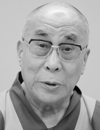 dalai lama bw
