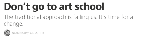 don't go to art school