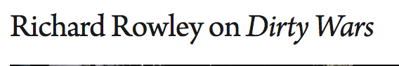 richard on dirty wars article