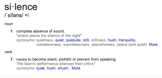 silence