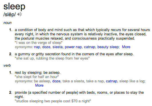 sleep defn