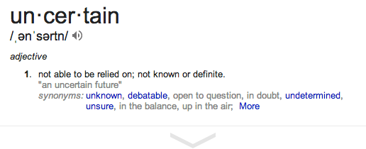 uncertain