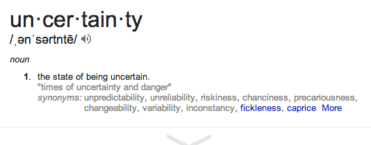 uncertainty