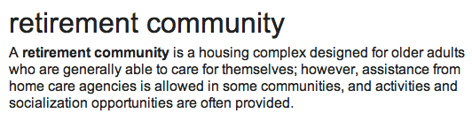 retirement community