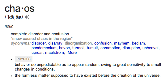 chaos defn