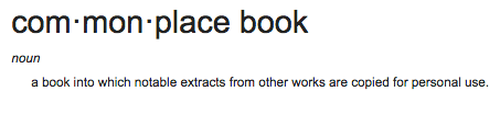 commonplace book