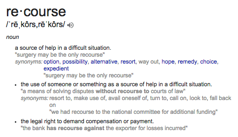 recourse