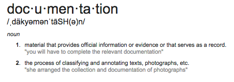 documentation