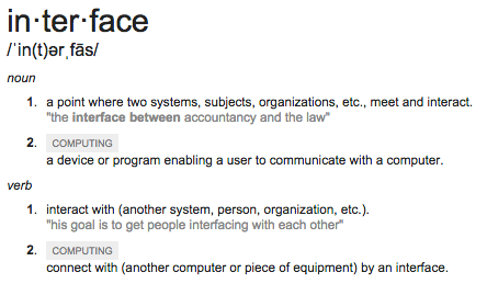 interface