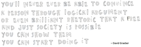 never convince just do it graeber