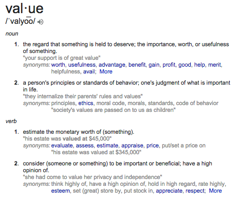 value