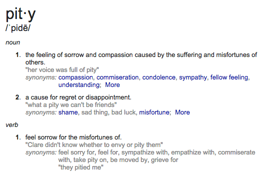 pity