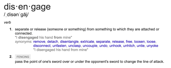 disengage