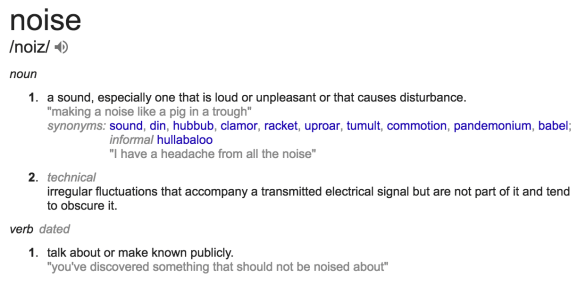 noise