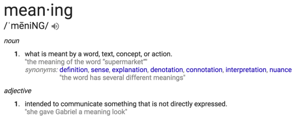 meaning
