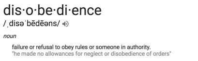 disobedience