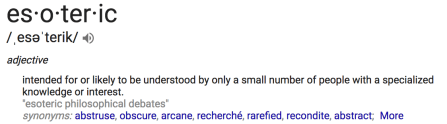 esoteric